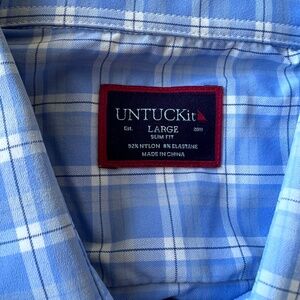 Mens Large Slim Fit UNTUCKit Button Down Shirt